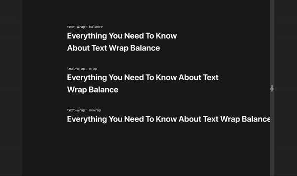 Demonstrating dynamic text-wrap balancing.