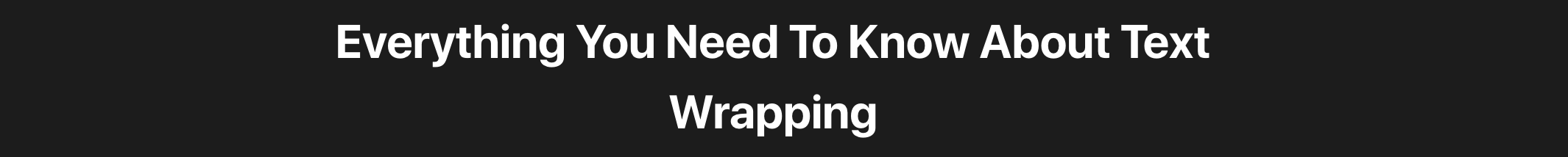 Example heading with text-wrap: wrap applied.